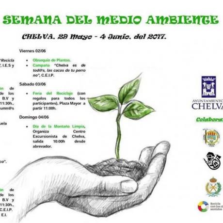 XXV SEMANA DEL MEDIO AMBIENTE CHELVA, excursiones, plantas, feria del reciclaje...