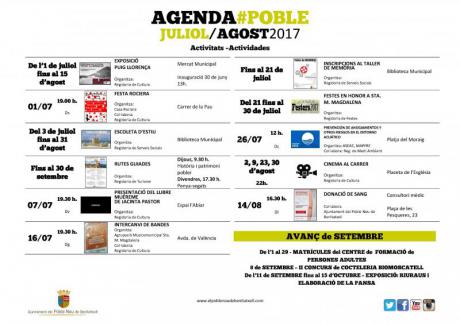 Agenda Julio-Agosto 2017