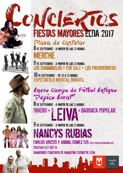 Conciertos Fiestas Mayores Elda 2017