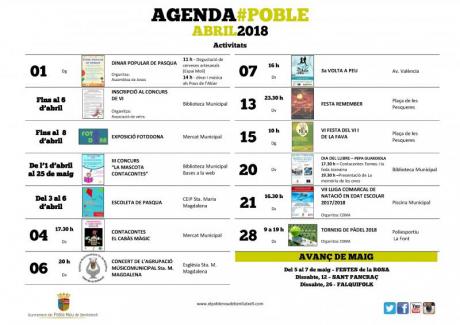 Agenda Abril 2018