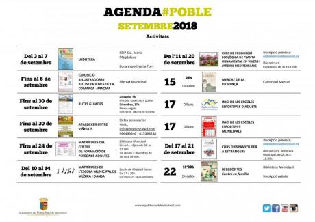 Agenda Septiembre 2018