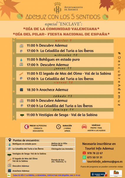 Ademuz con los 5 sentidos especial 9 y 12 de octubre