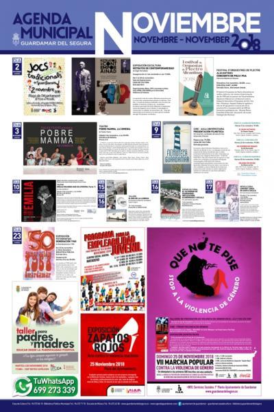 Programación cultural noviembre 2018 Guardamar del Segura