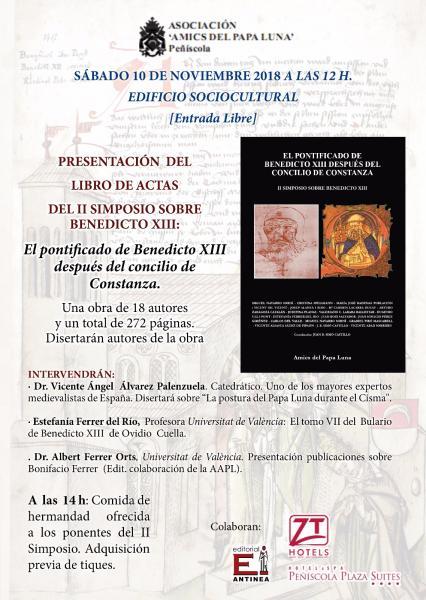 Presentación del Libro de Actas del II Simposio sobre Benedicto XIII