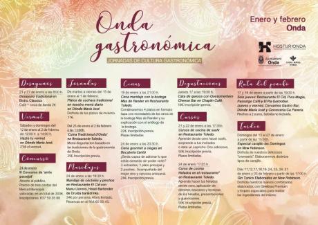 ONDA GASTRONÓMICA, JORNADAS DE CULTURA GASTRONÓMICA, 2019