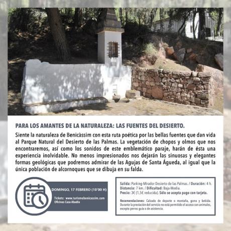 Visita guiada: Las fuentes del Desierto