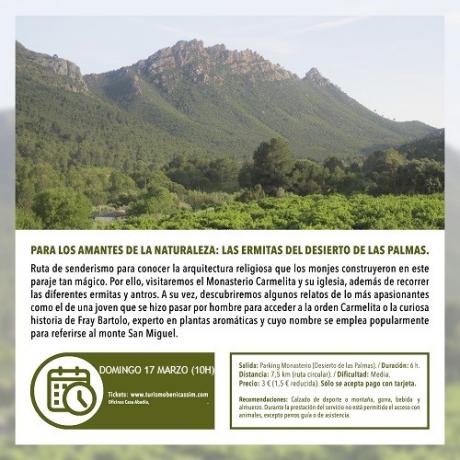 Visita guiada: Las ermitas del Desierto de las Palmas