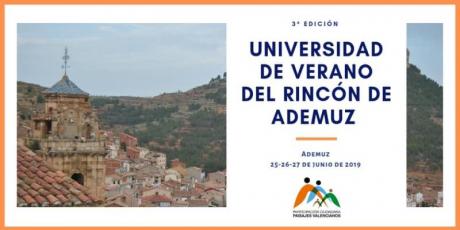 3ª EDICIÓN UVRA - UNIVERSIDAD DE VERANO DEL RINCÓN DE ADEMUZ