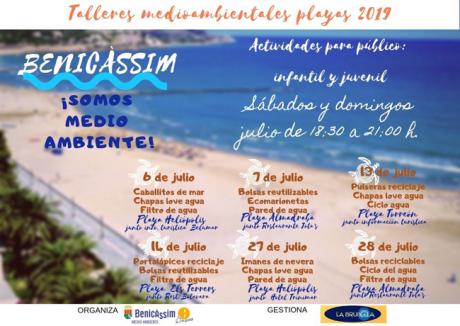 Talleres Medioambientales en playas - Julio 2019