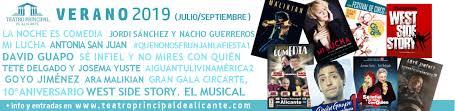 Verano en el Teatro Principal de Alicante 2019