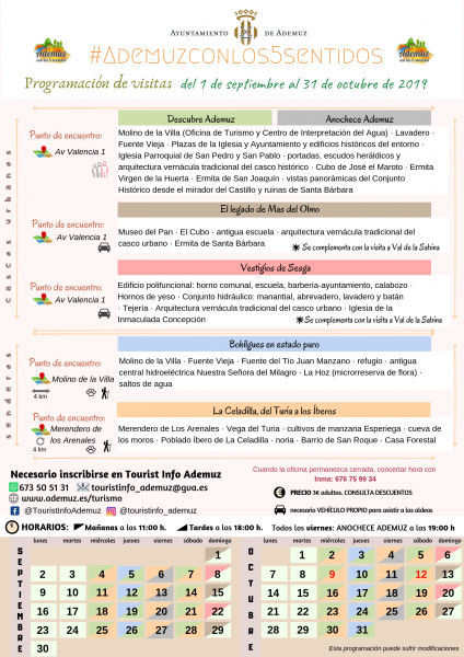 #AdemuzConLos5Sentidos septiembre - octubre 2019