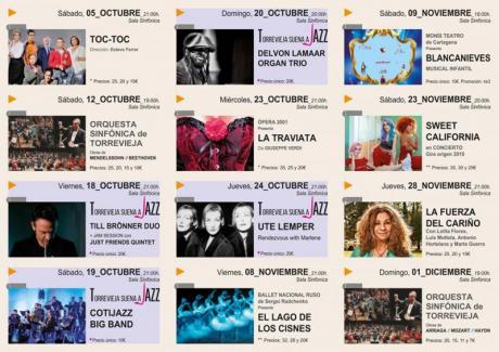 PROGRAMACIÓN OCTUBRE 19 - FEBRERO 20. AUDITORIO TORREVIEJA