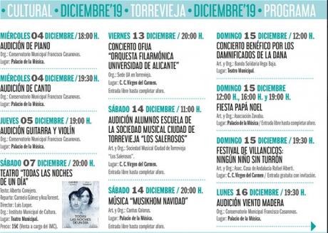 PROGRAMACIÓN CULTURAL DICIEMBRE 2019 - TORREVIEJA