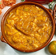 Arroz Caldoso con Cerdo;Nabos y Judías (Rice with pork;turnips and beans)