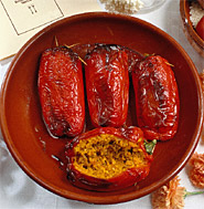 Pimientos Rellenos de Arroz (Peppers stuffed with rice)