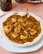 Gazpacho marinero (seafood stew)