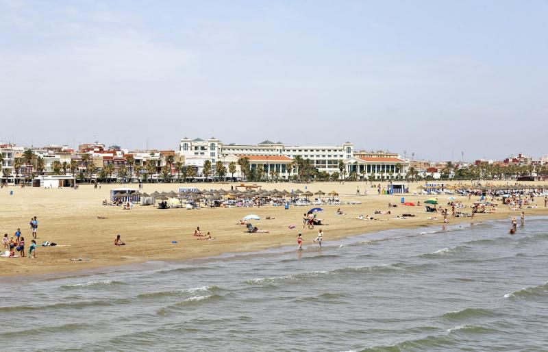 Vista de la playa de la Malvarrosa